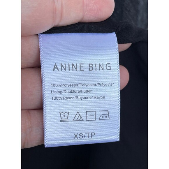 Anine Bing Pleated Tulle Skirt size XS black metallic - Picture 9 of 10